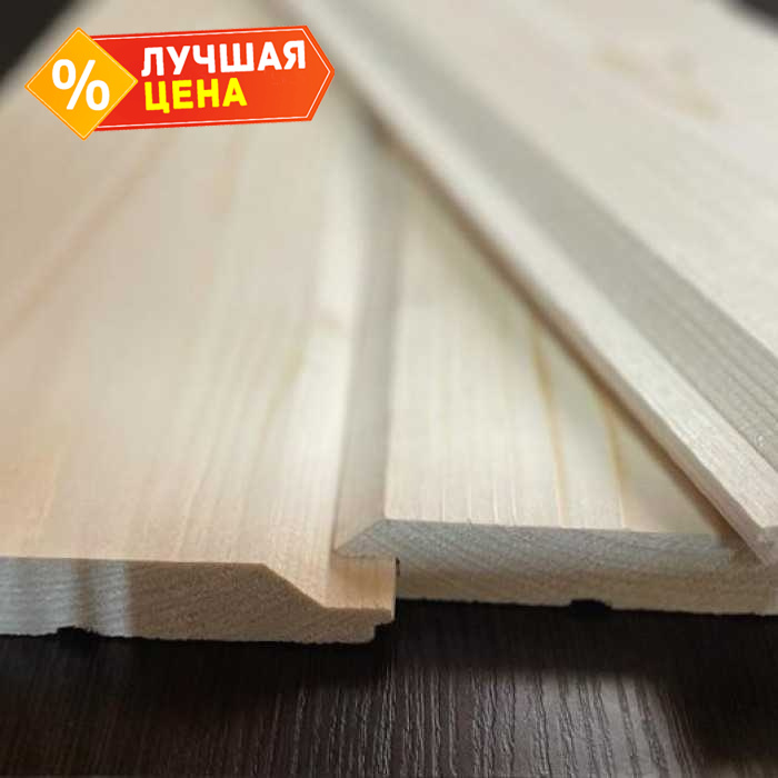 Имитация бруса Карельский профиль 16х146х4000 мм Прима Лиственница