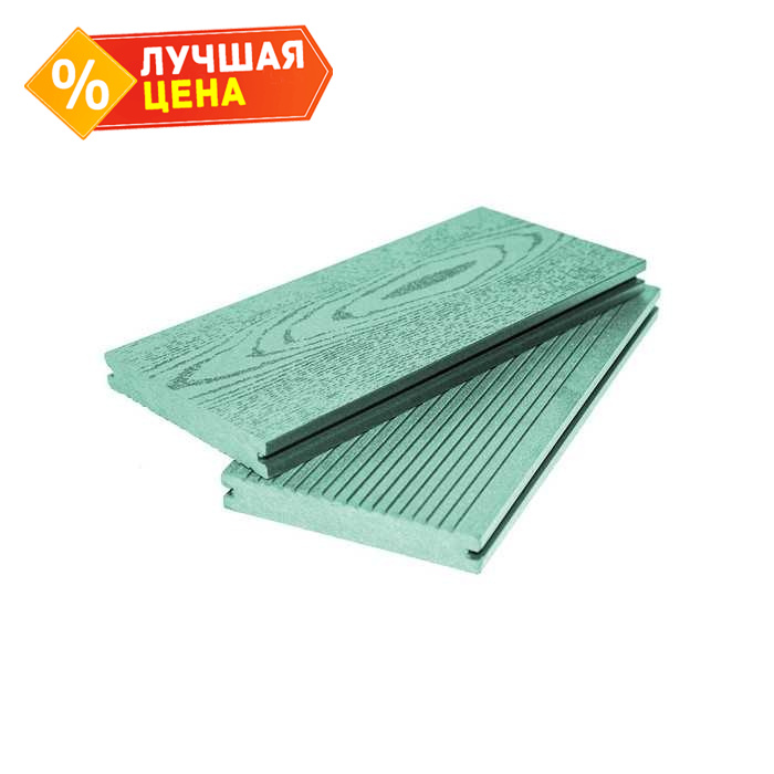 Террасная доска ДПК вельвет и тиснение Массив Grand Line 22x140x4000 мм Зеленый
