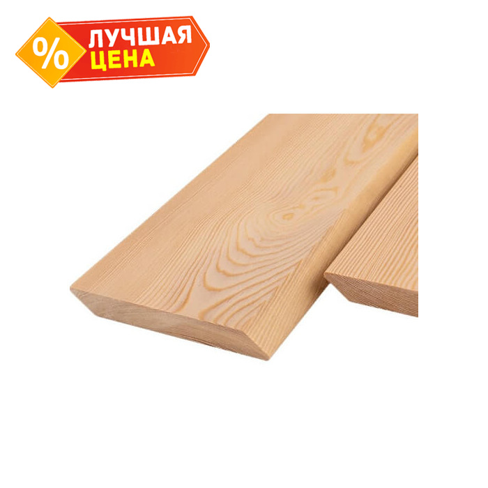 Планкен скошенный 21x120x4000 мм Прима Лиственница